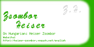 zsombor heiser business card